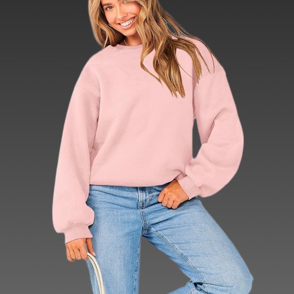 NWT Baby Pink Pullover Oversized Sweatshirt Sz Small - Picture 3 of 4